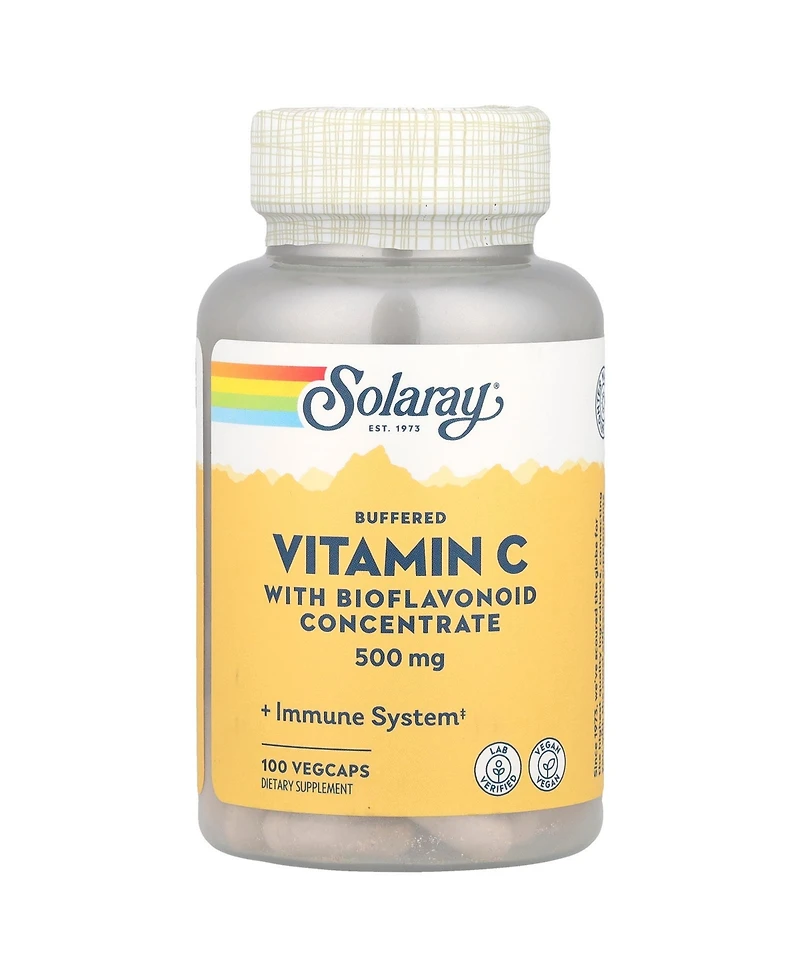 Solaray Buffered Vitamin C with Bioflavonoid Concentrate 500 mg