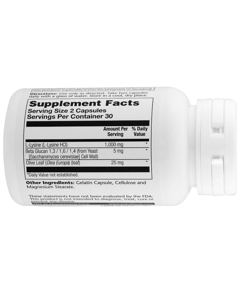 Solaray L-Lysine Beta Glucan