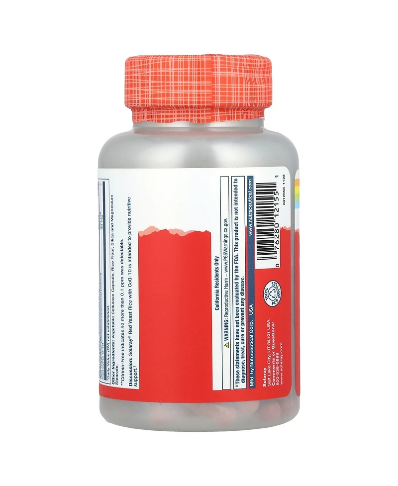 Solaray Red Yeast Rice CoQ-10 - 90 VegCaps