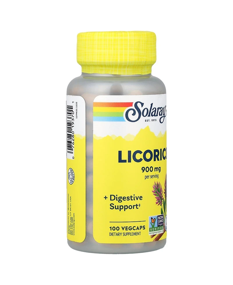 Solaray Licorice - 100 VegCaps (450 mg per Capsule)