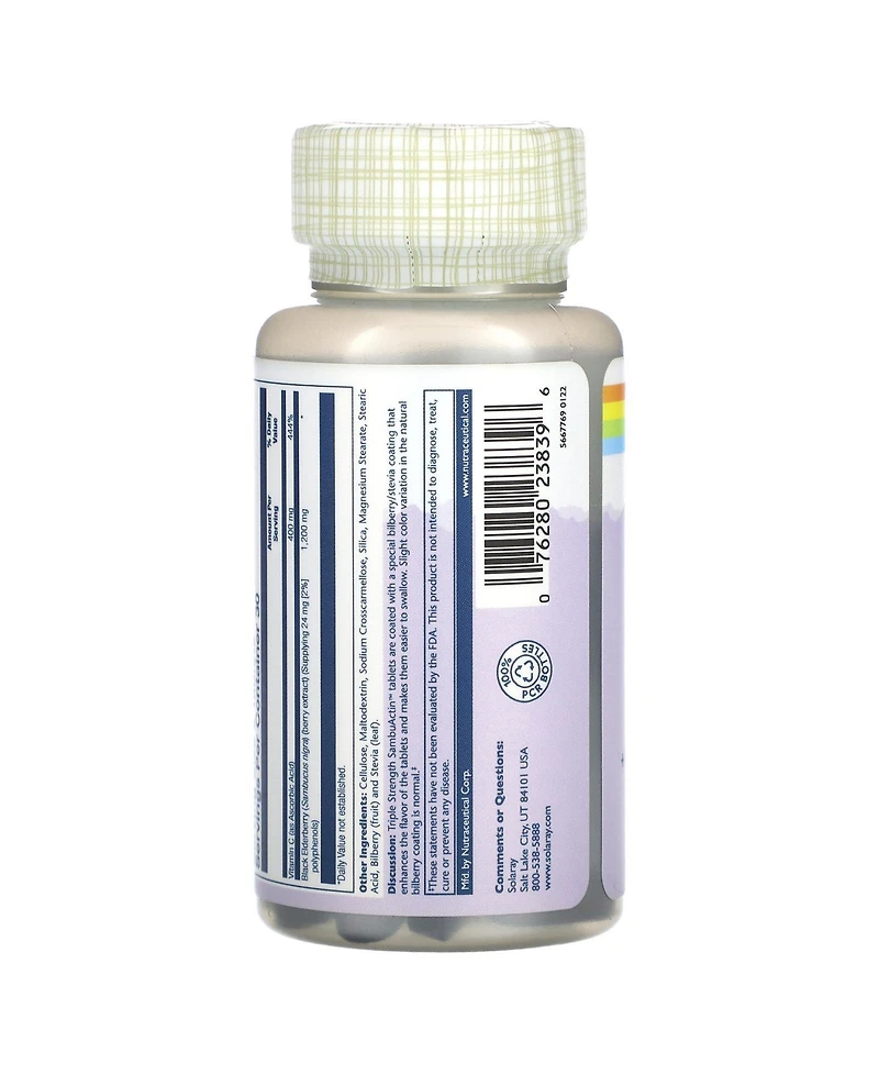Solaray Triple Strength Black Elderberry With Sambuactin & Vitamin C