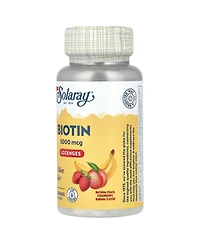 Solaray Biotin Natural Peach Strawberry Banana 5 000 mcg - 60 Lozenges