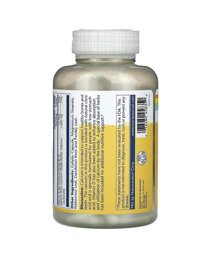 Solaray Calcium Citrate with Vitamin D-3