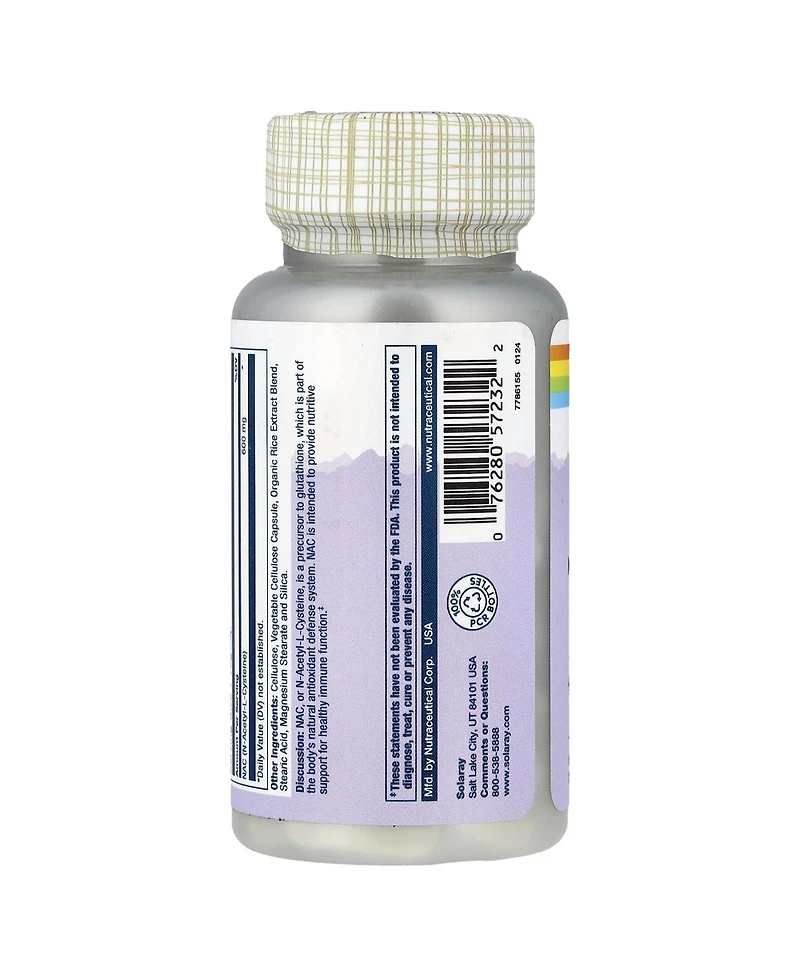 Solaray Nac 600 mg - 60 VegCaps