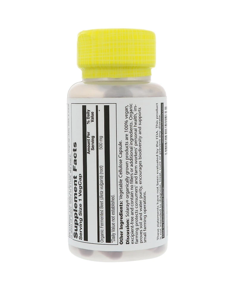 Solaray Fermented Beet 500 mg - 100 VegCaps