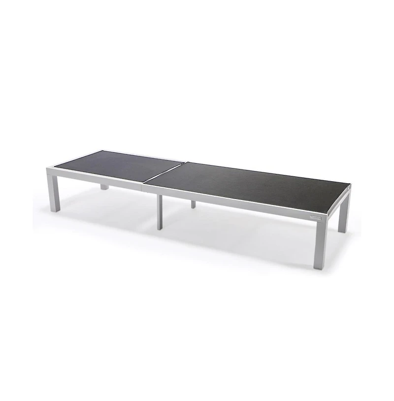 LeisureMod Marlin Patio Chaise Lounge Chair With Aluminum Frame