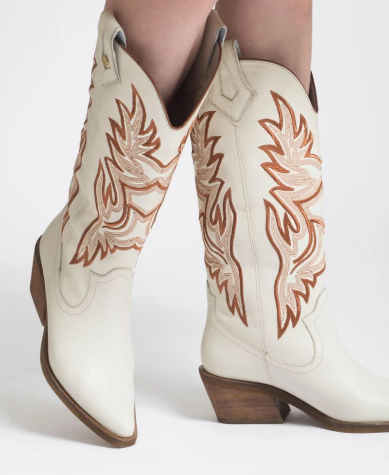 Stivali New York Women's Dramen Leather Cowboy Boots