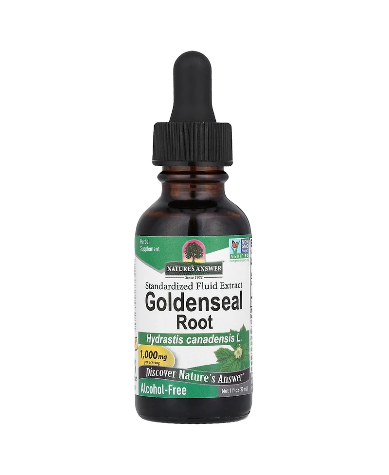 Nature's Answer Goldenseal Root Standardized Fluid Extract Alcohol-Free 1 000 mg - 1 fl