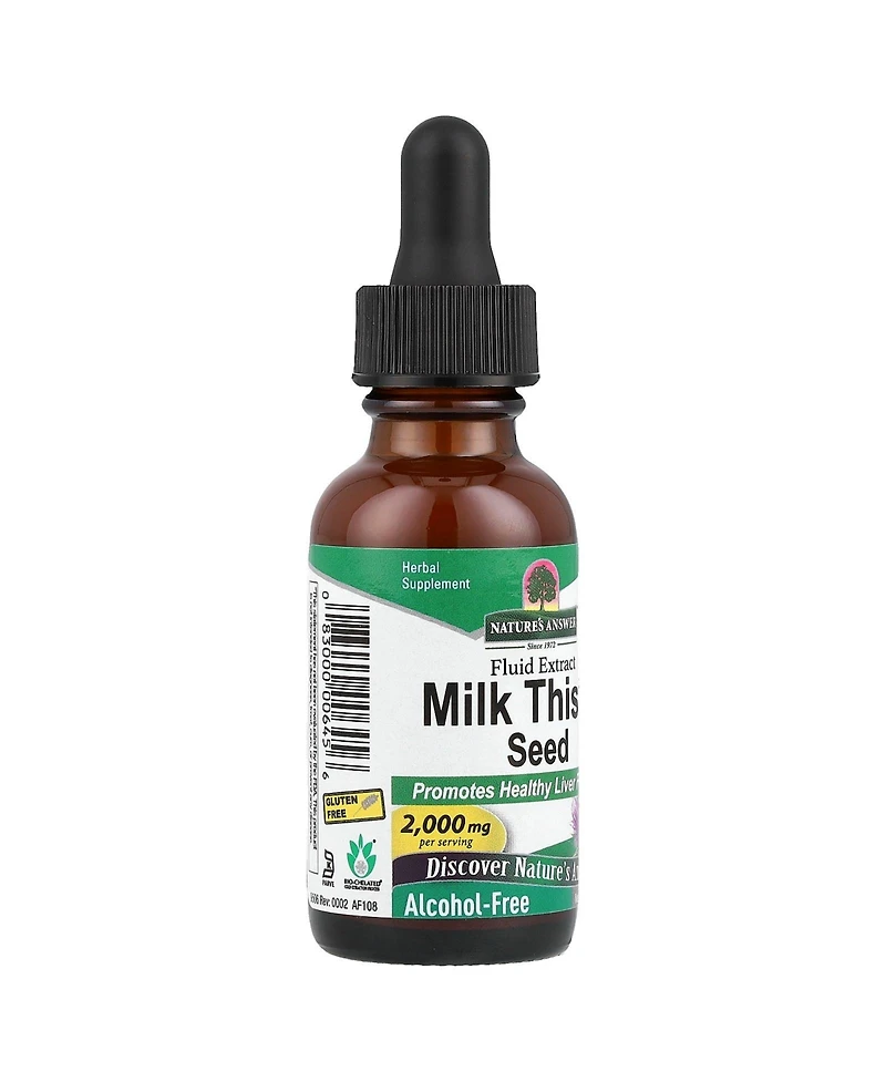 Nature's Answer Milk Thistle Seed Fluid Extract Alcohol-Free 2 000 mg - 1 fl oz (30 ml)