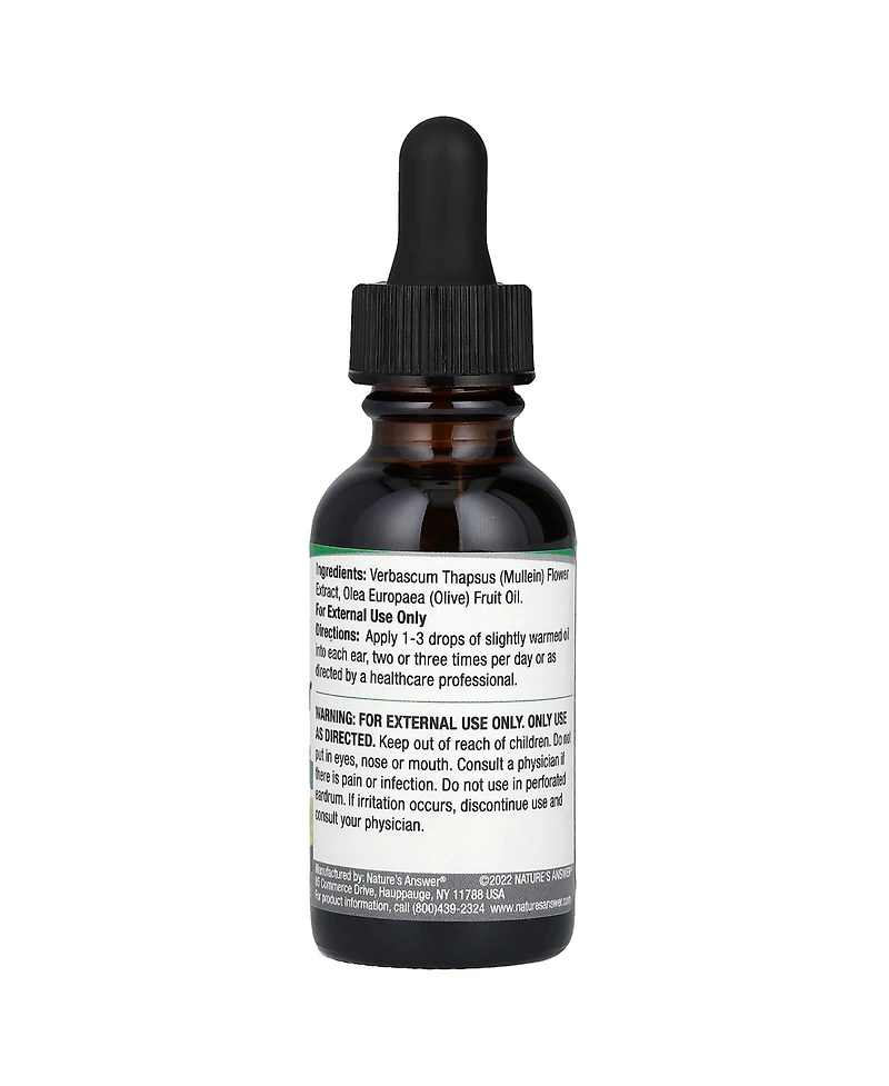 Nature's Answer Mullein Flower Ear Oil Alcohol-Free - 1 fl oz (30 ml)