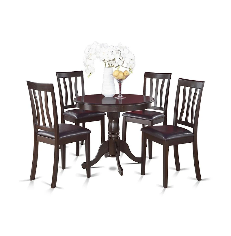 East West Furniture 5 Pc Kitchen Table set-Kitchen Table and 4 Dining Chairs