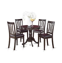 East West Furniture 5 Pc Kitchen Table set-Kitchen Table and 4 Dining Chairs