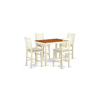 East West Furniture 5 Pc counter height set - Dining Table and 4 counter height Dining chair.