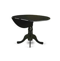East West Furniture Dining Room Set Black
