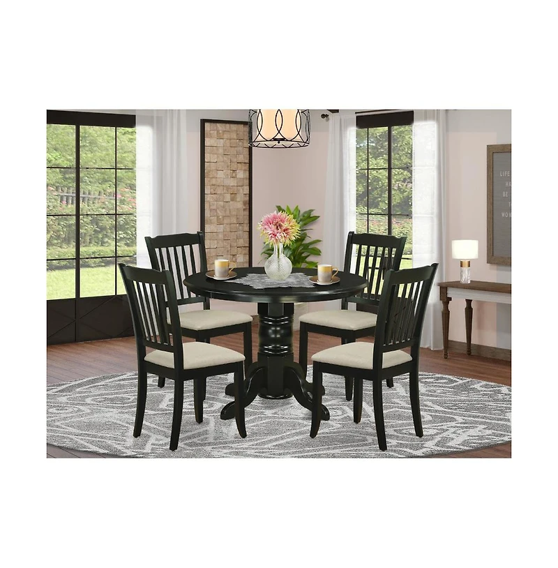East West Furniture Dining Room Set Black