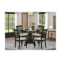 East West Furniture Dining Room Set Black