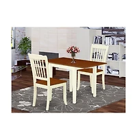 East West Furniture Dining Room Set Buttermilk & Cherry