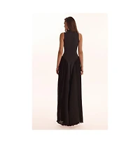 Milla Women's Elegant mock neck maxi dress