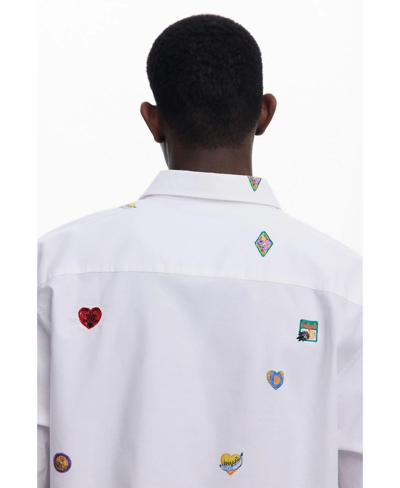 Desigual Men's Long-sleeve shirt with drawings