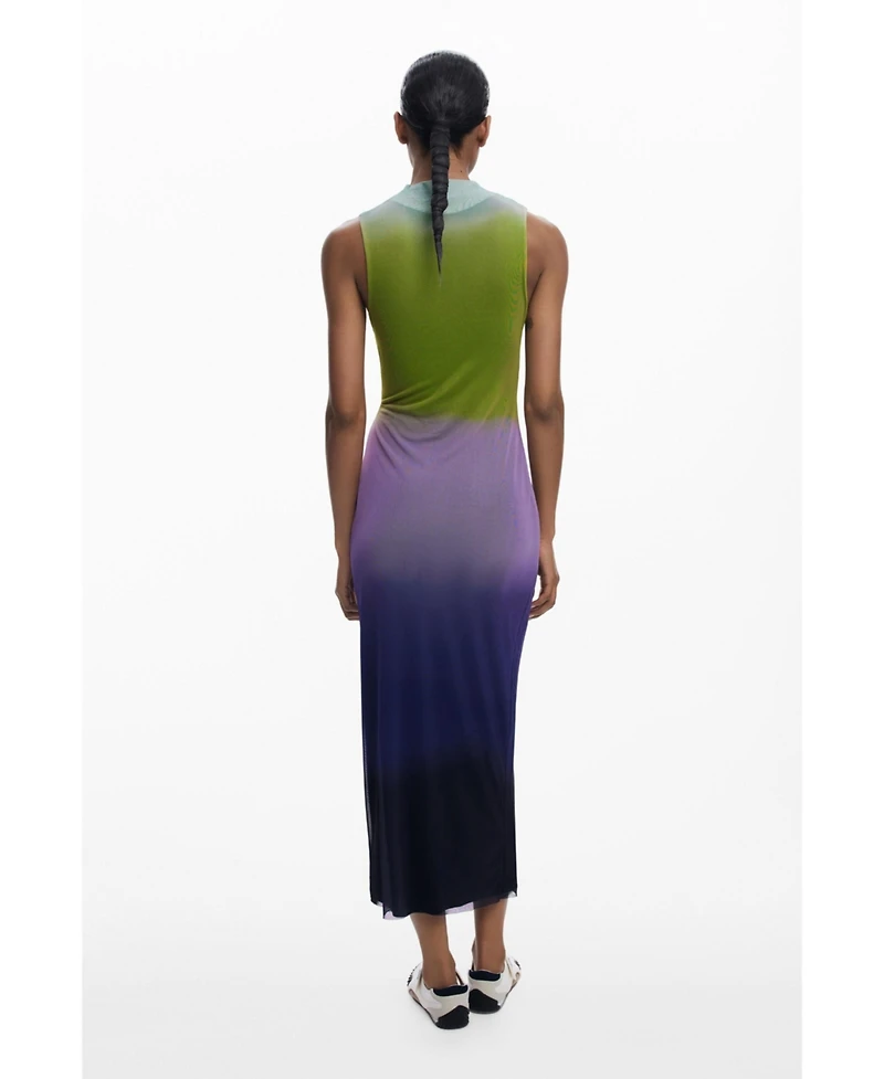 Desigual Women's Gradient tulle midi dress
