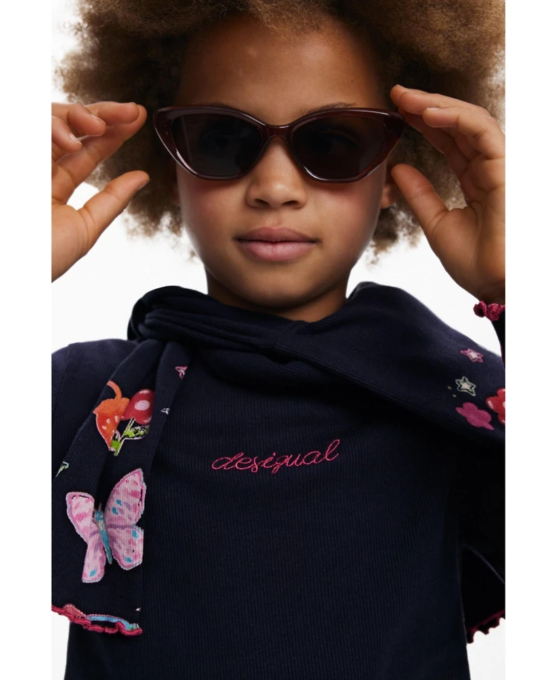 Desigual Girls Girls's Long sleeve T-shirt with floral logo