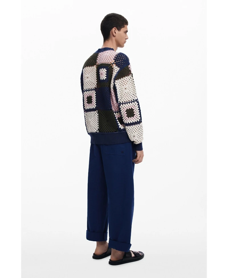 Desigual Men's Crochet patch sweatshirt