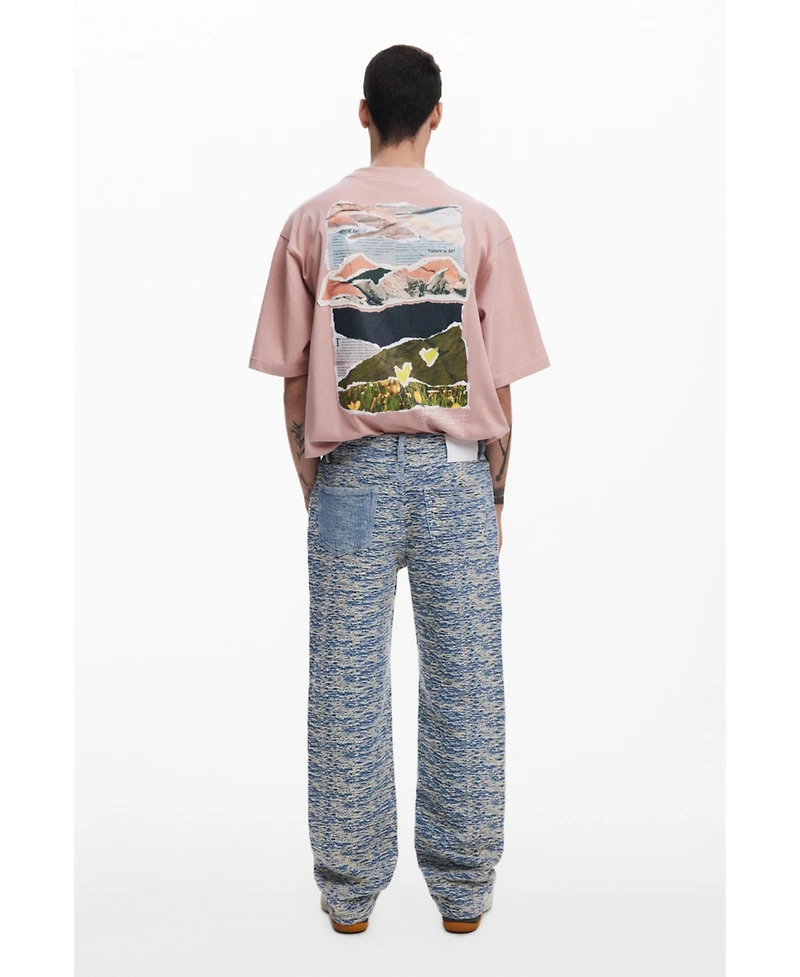 Desigual Men's Mottled denim trousers