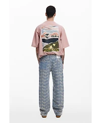 Desigual Men's Mottled denim trousers