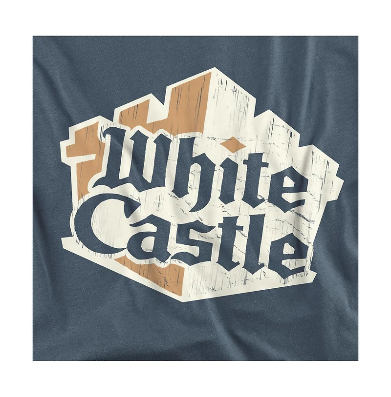 Logovision Men's White Castle Torn Logo T-Shirt