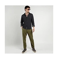 Campus Sutra Men's Charcoal Grey Cube-Textured Shirt