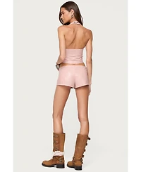 Edikted Women's Elisha Lace Up Halter Top