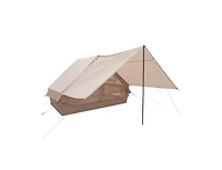 Akiudex 4-6 Person Inflatable Camping Tent with Porch and Carrying Bag - Beige