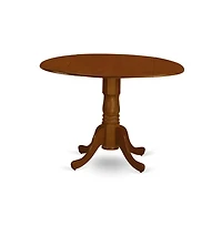 East West Furniture Dining set - 3 Pcs with 2 Wood Chairs Buttermilk