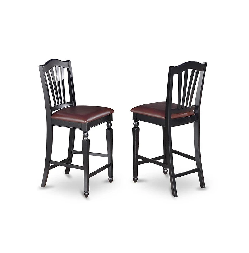 East West Furniture 3 Pc pub Table set - Dining Table and 2 counter height stool