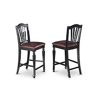 East West Furniture 3 Pc pub Table set - Dining Table and 2 counter height stool