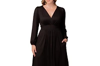 Kiyonna Plus Diana Long Sleeve Midi Dress