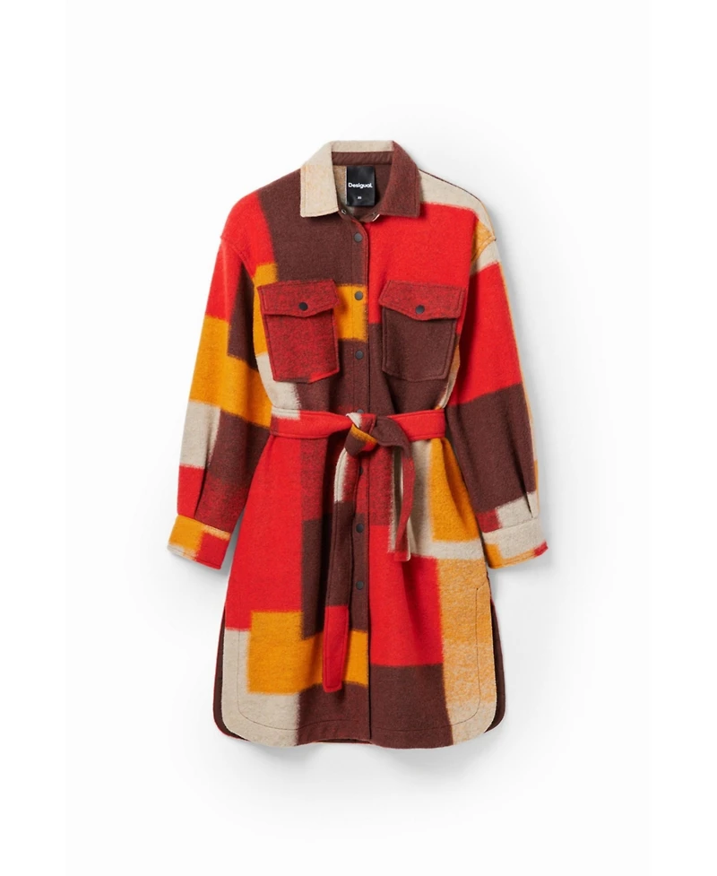 Desigual Women's Checked overshirt coat