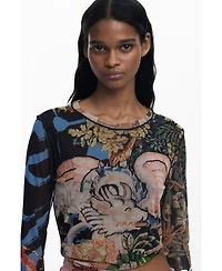 Desigual Women's T-shirt designed by Mr. Christian Lacroix