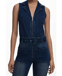 Desigual Women's Flared denim jumpsuit