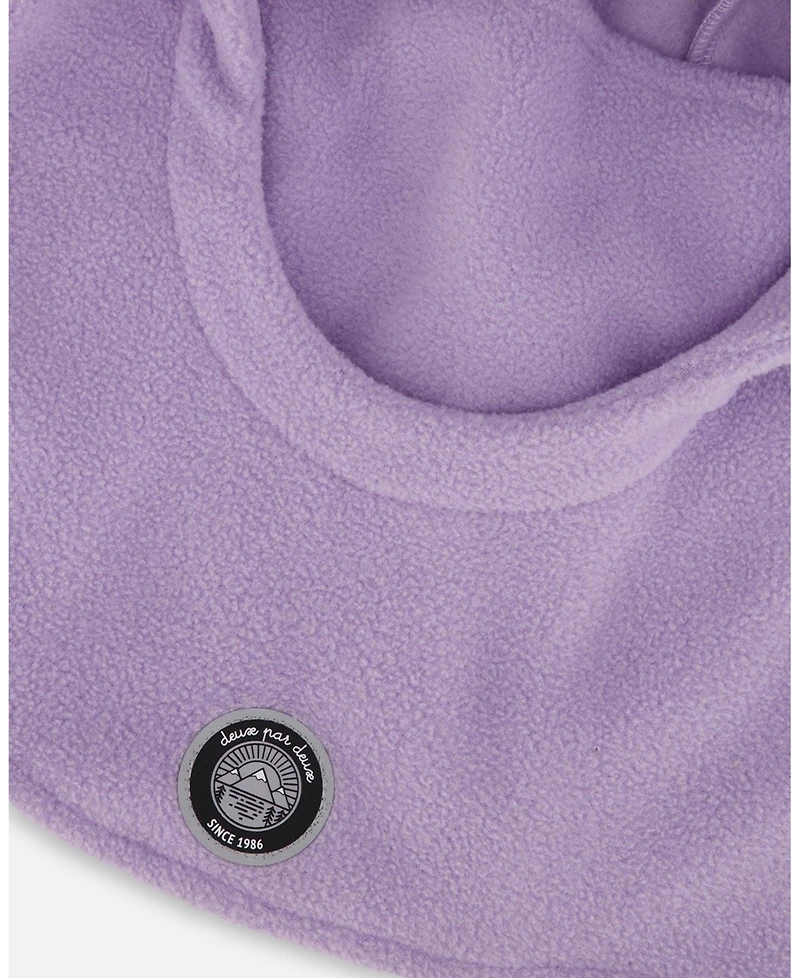 Deux par Deux Girl Polar Fleece Balaclava for Ski Helmet Purple Unicorn - Toddler|Child