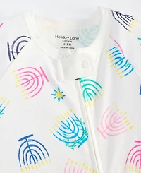 Holiday Lane Baby Cotton Multi Menorah Coveralls, Macy's Exclusive