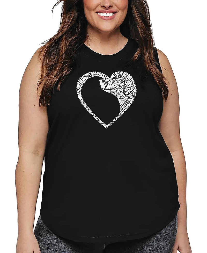 La Pop Heart Plus Dog Word Art Tank Top