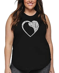 La Pop Heart Plus Dog Word Art Tank Top