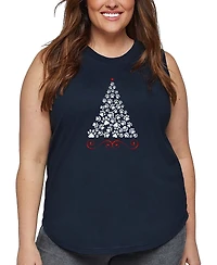 La Pop Art Plus Paw Christmas Tree Tank Top