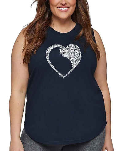La Pop Heart Plus Dog Word Art Tank Top
