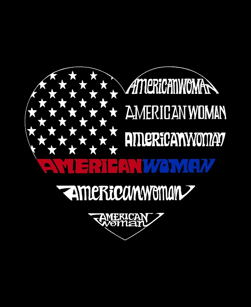 La Pop Art Plus American Woman Word Tank Top