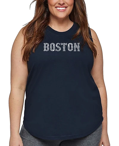 La Pop Art Plus Boston Neighborhoods Word Tank Top