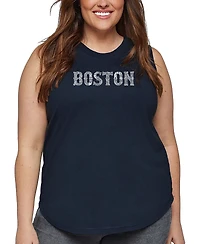 La Pop Art Plus Boston Neighborhoods Word Tank Top