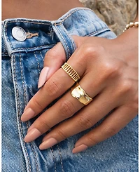 Zoe Lev Open Ribbed Dome Ring