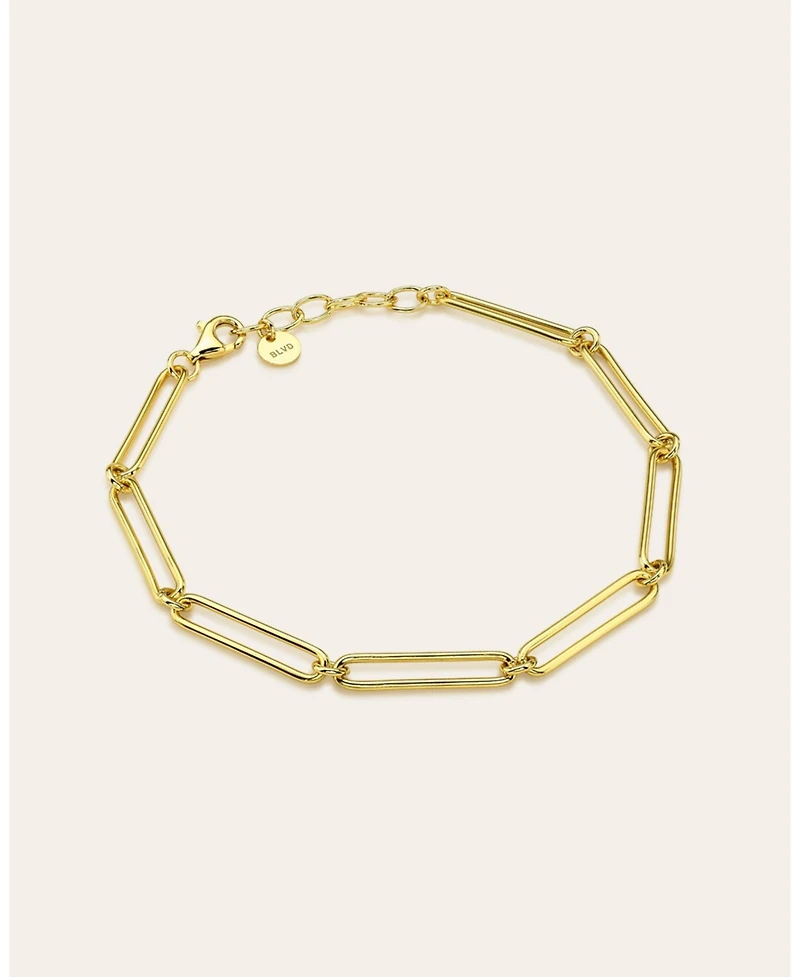 Zoe Lev Elongated Paper Clip Chain Bracelet